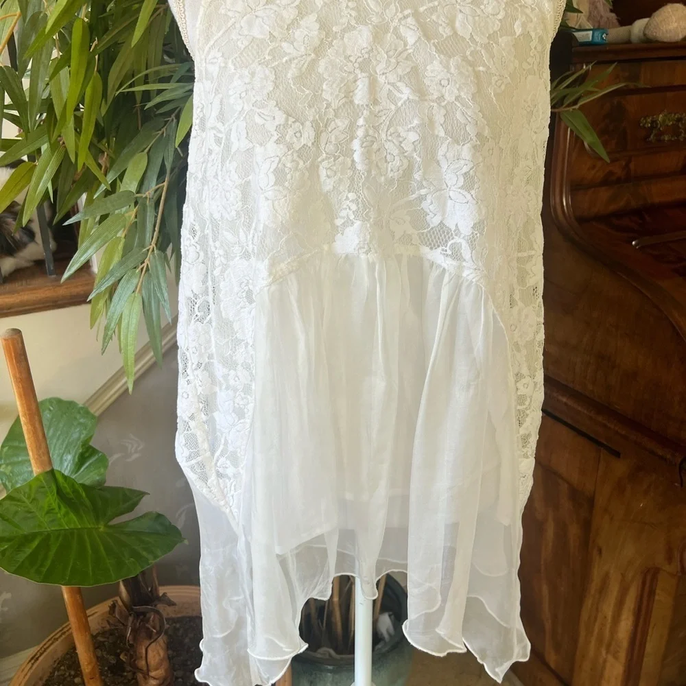 Belle Bird ladies, cotton blend lace top sleeveless size medium excellent cond - Picture 8 of 13